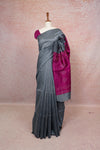 Grey Semi Jute Saree