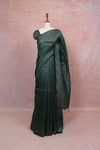 Green Semi Jute Saree - Seematti