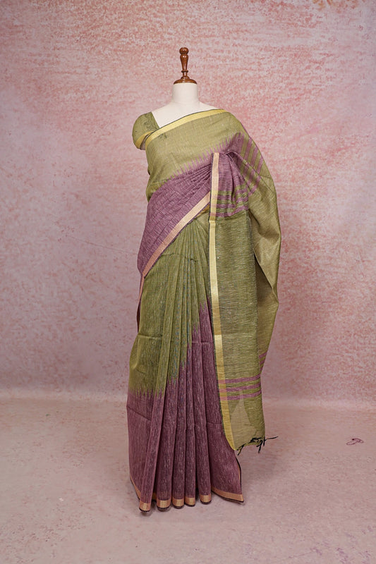 Lavender Semi Jute Saree