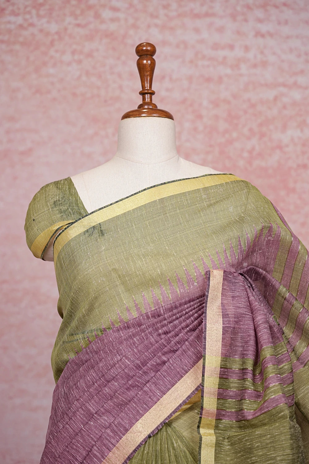 Lavender Semi Jute Saree