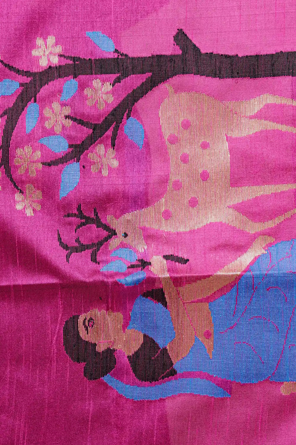 Black Semi Jute Saree