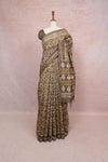 Moss Green Semi Jute Saree - Seematti