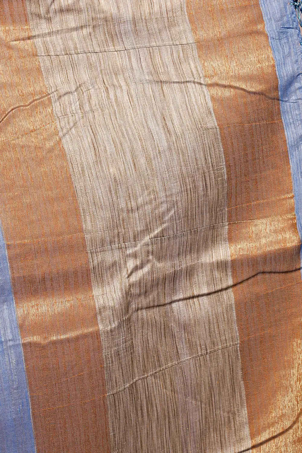 Light Blue Semi Jute Saree