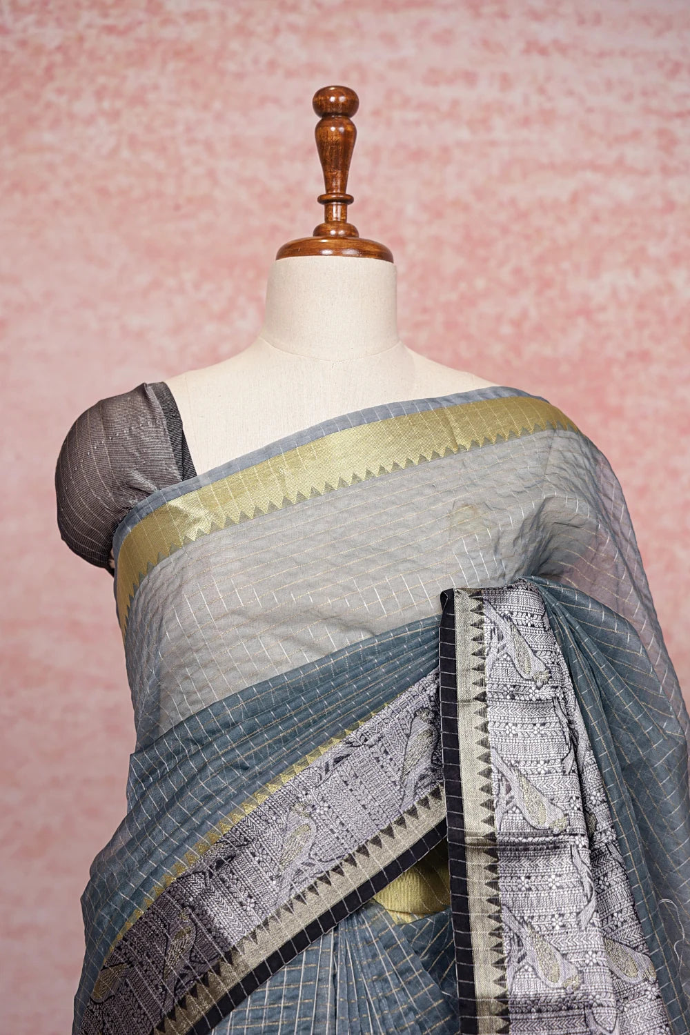 Pastel Green Semi Organza Saree