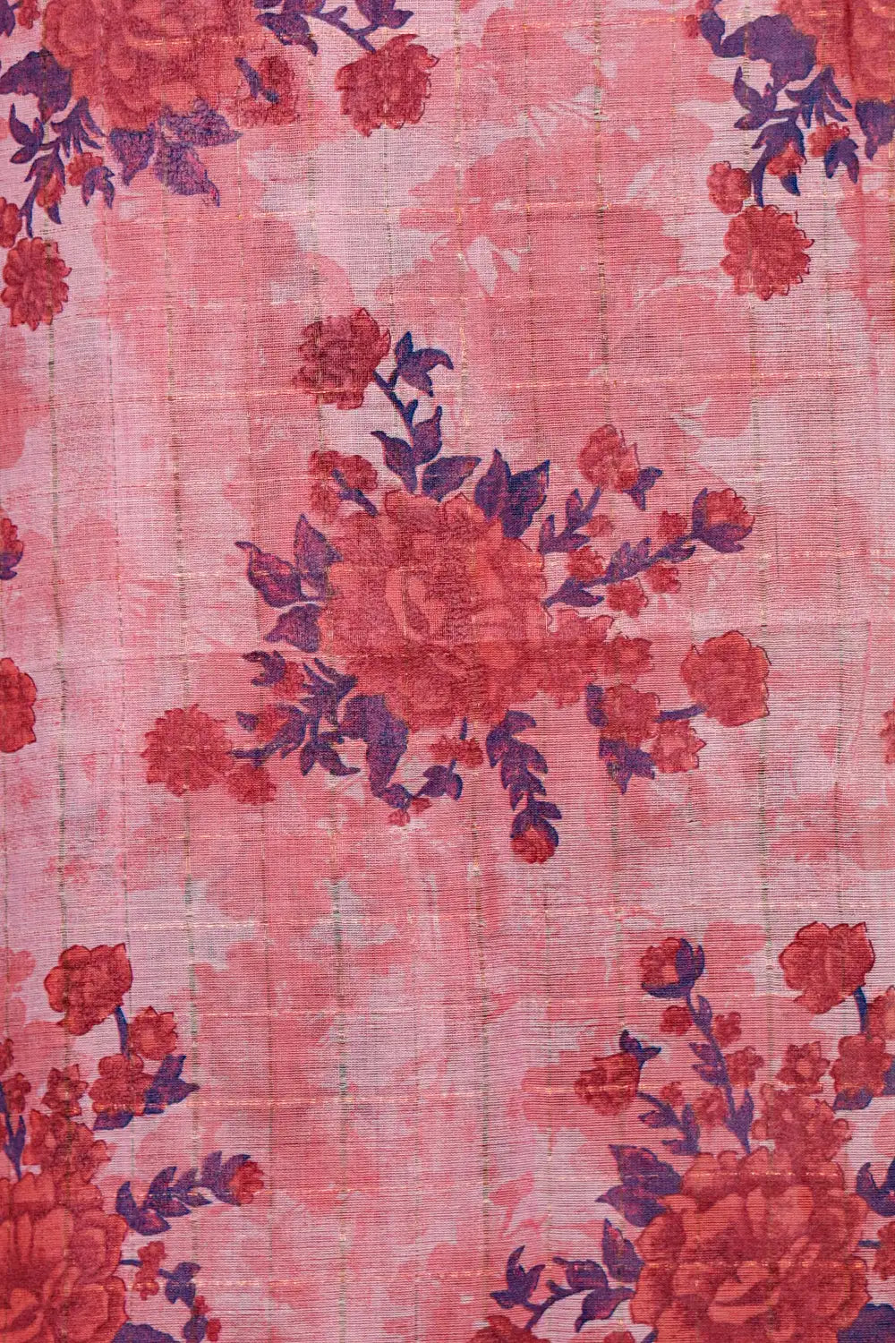 Onion Pink Cotton Saree