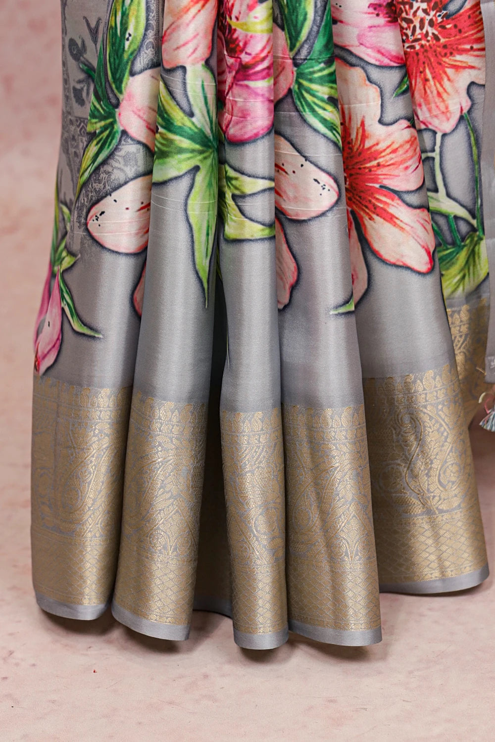 Ash Semi Tussar Saree