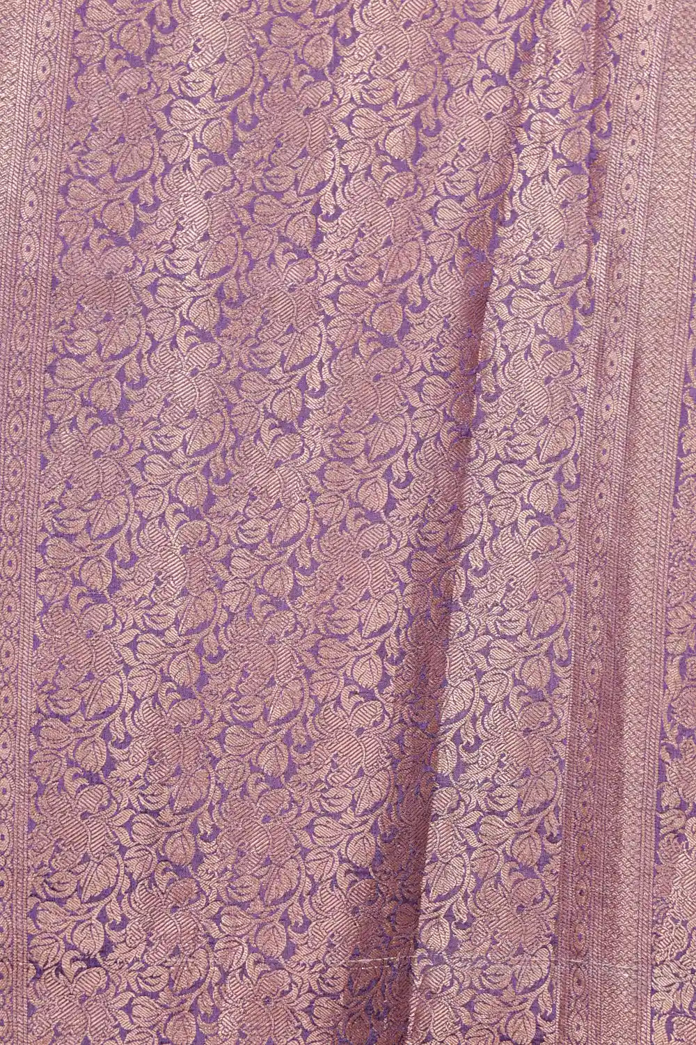 Lavender Semi Banarasi Saree