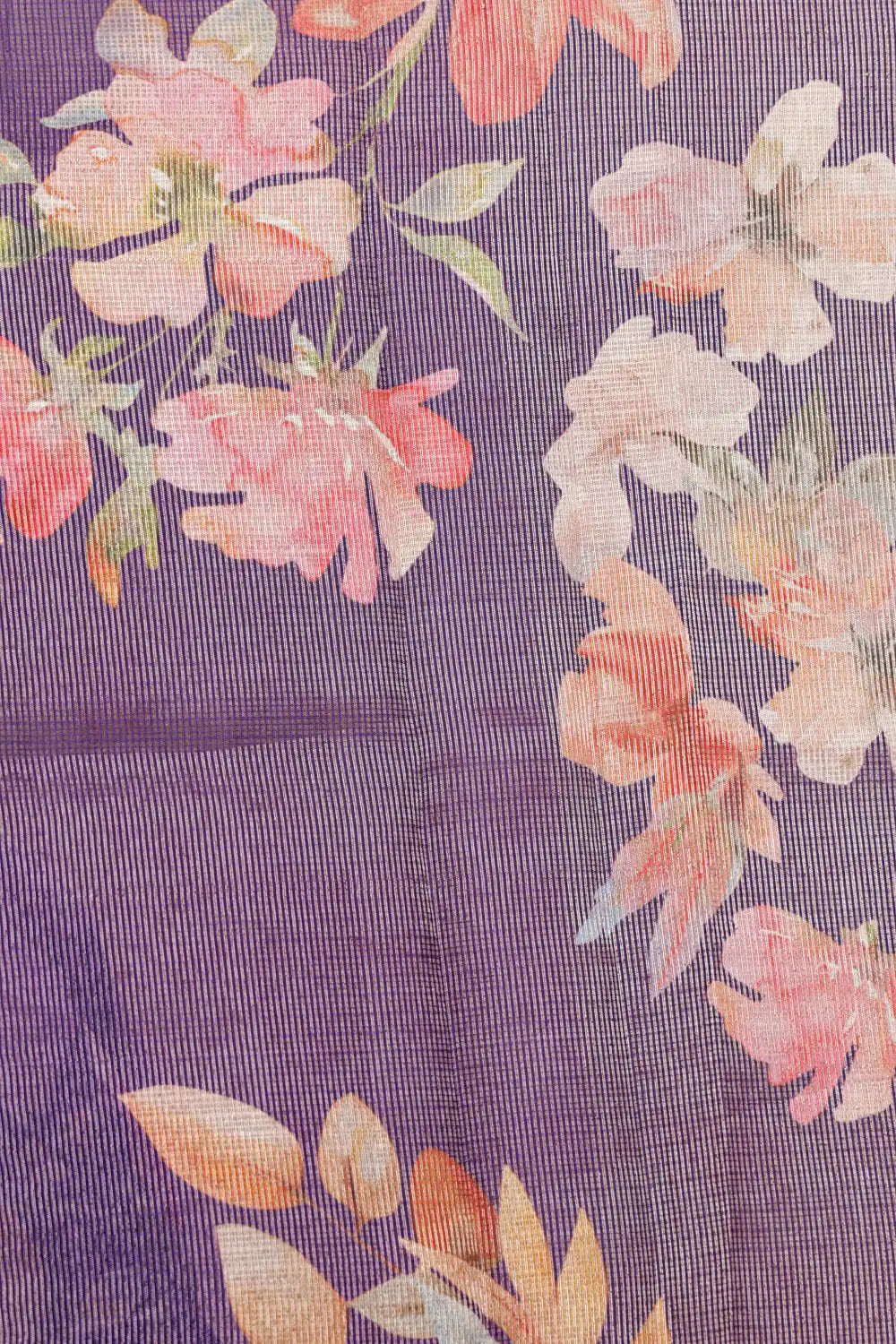 Violet Semi Tussar Saree