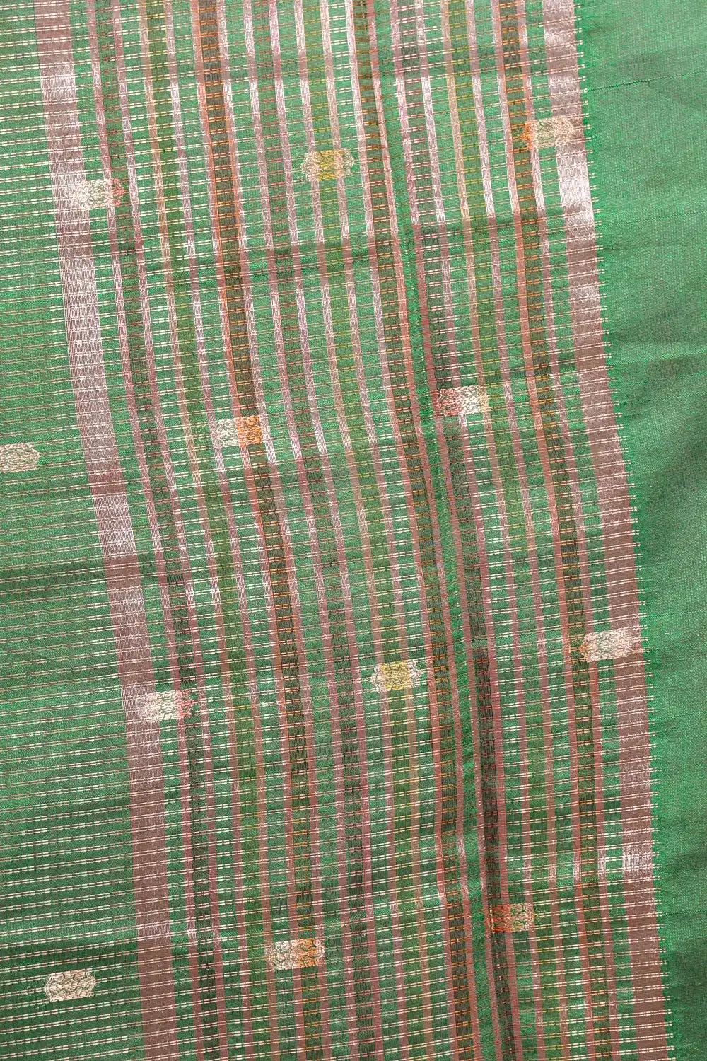 Green Cotton Silk Saree