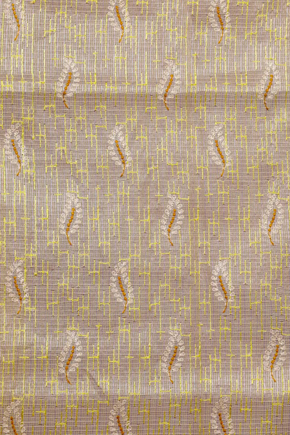 Golden Yellow Net Kota Saree