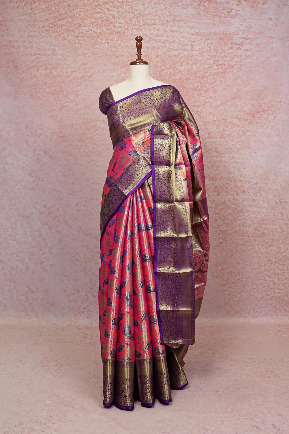 Magenta Semi Tissue Silk Saree - Seematti