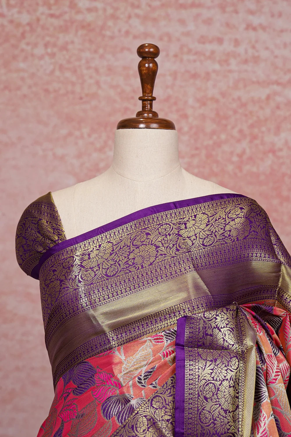 Magenta Semi Tissue Silk Saree - Seematti