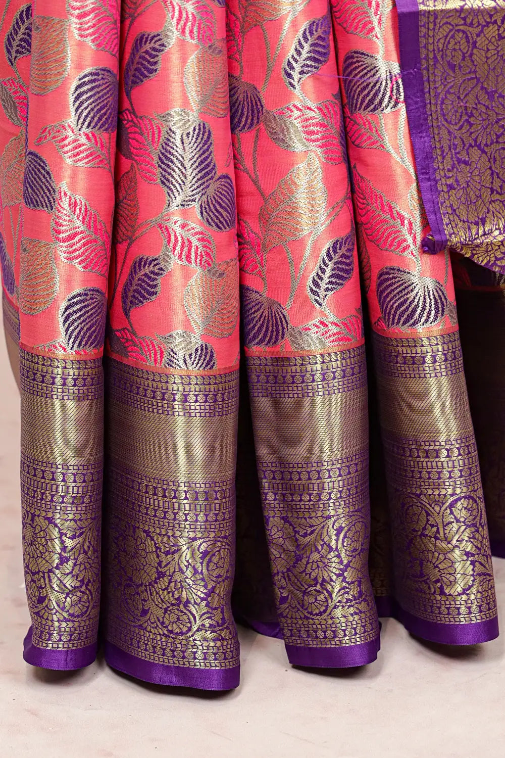 Magenta Semi Tissue Silk Saree - Seematti