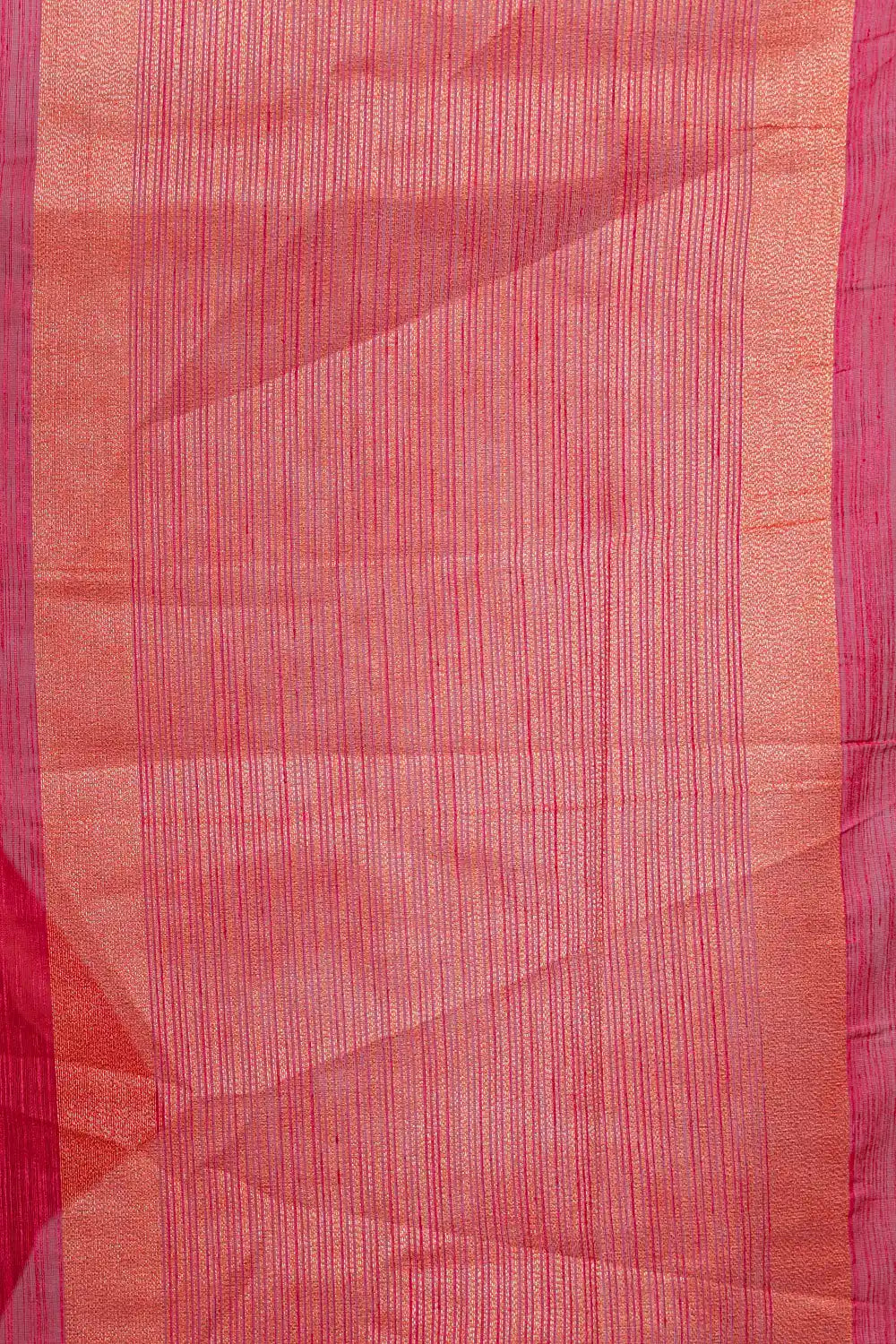 Reddish Pink Semi Linen Saree