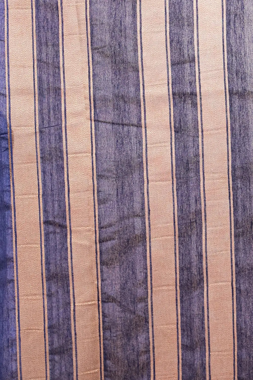 Navy Blue Semi Jute Saree