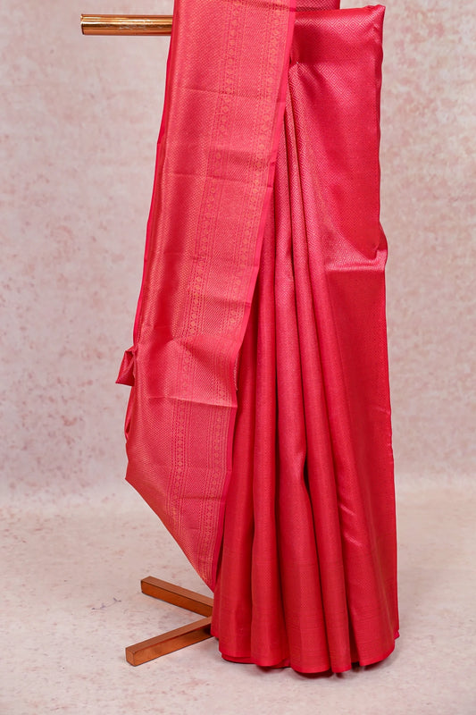 Red Rose Kancheepuram Silk Saree - Seematti