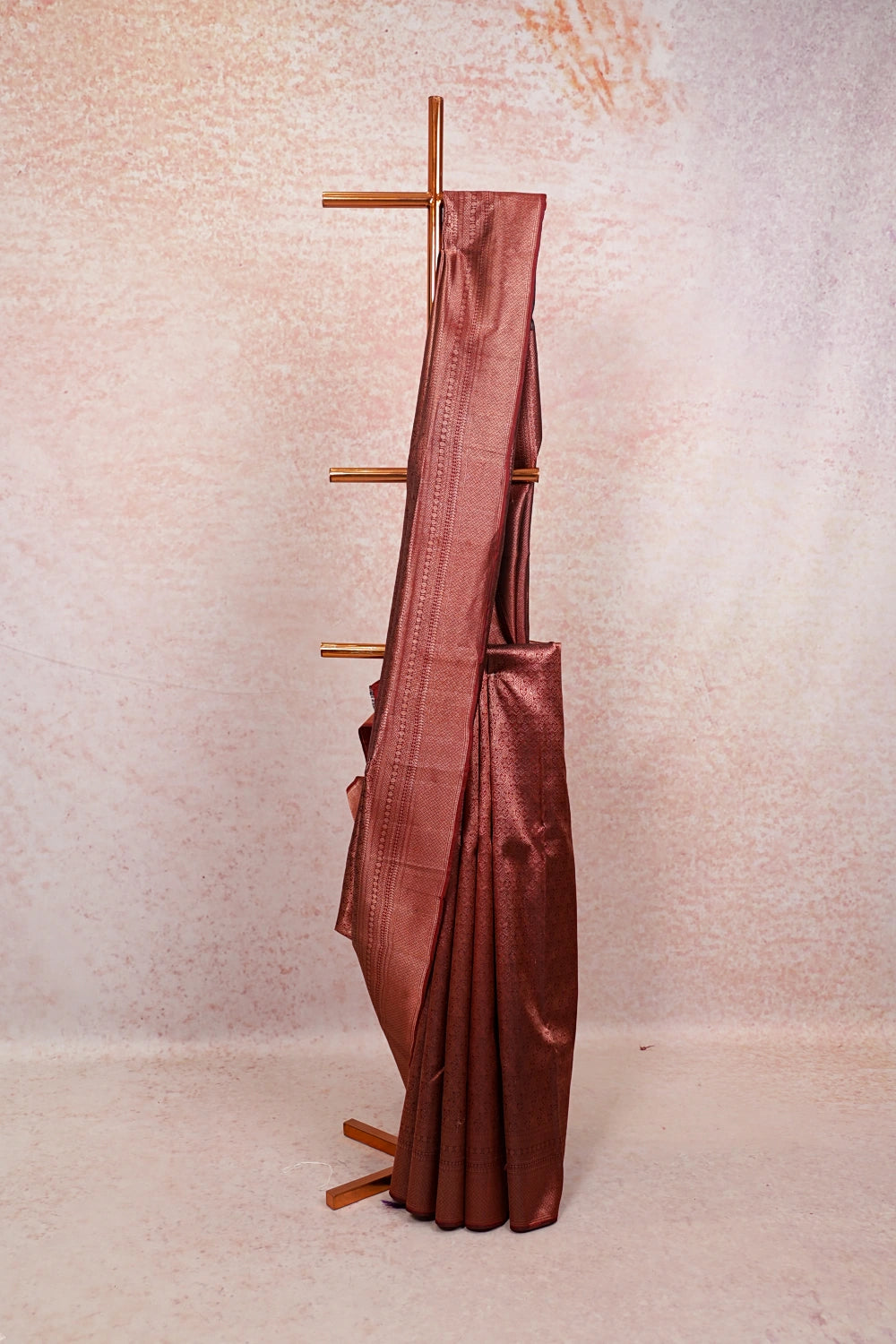 Wine Red Kancheepuram Silk Saree