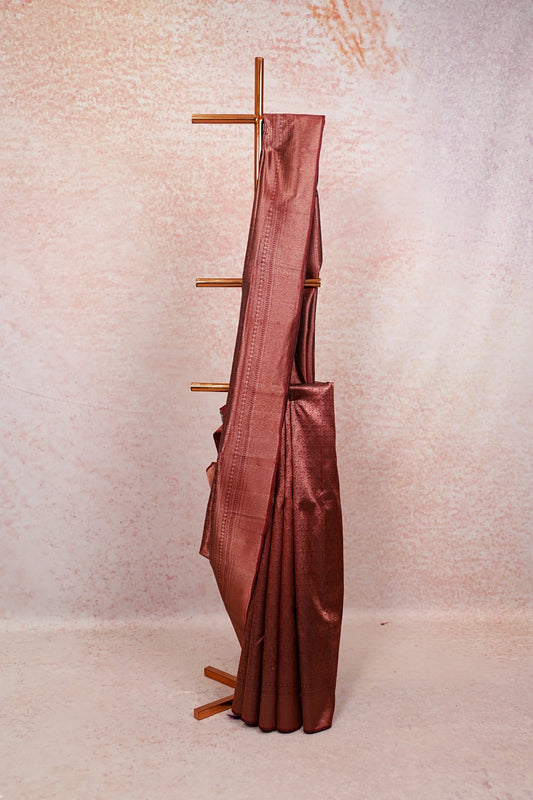 Wine Red Kancheepuram Silk Saree - Seematti