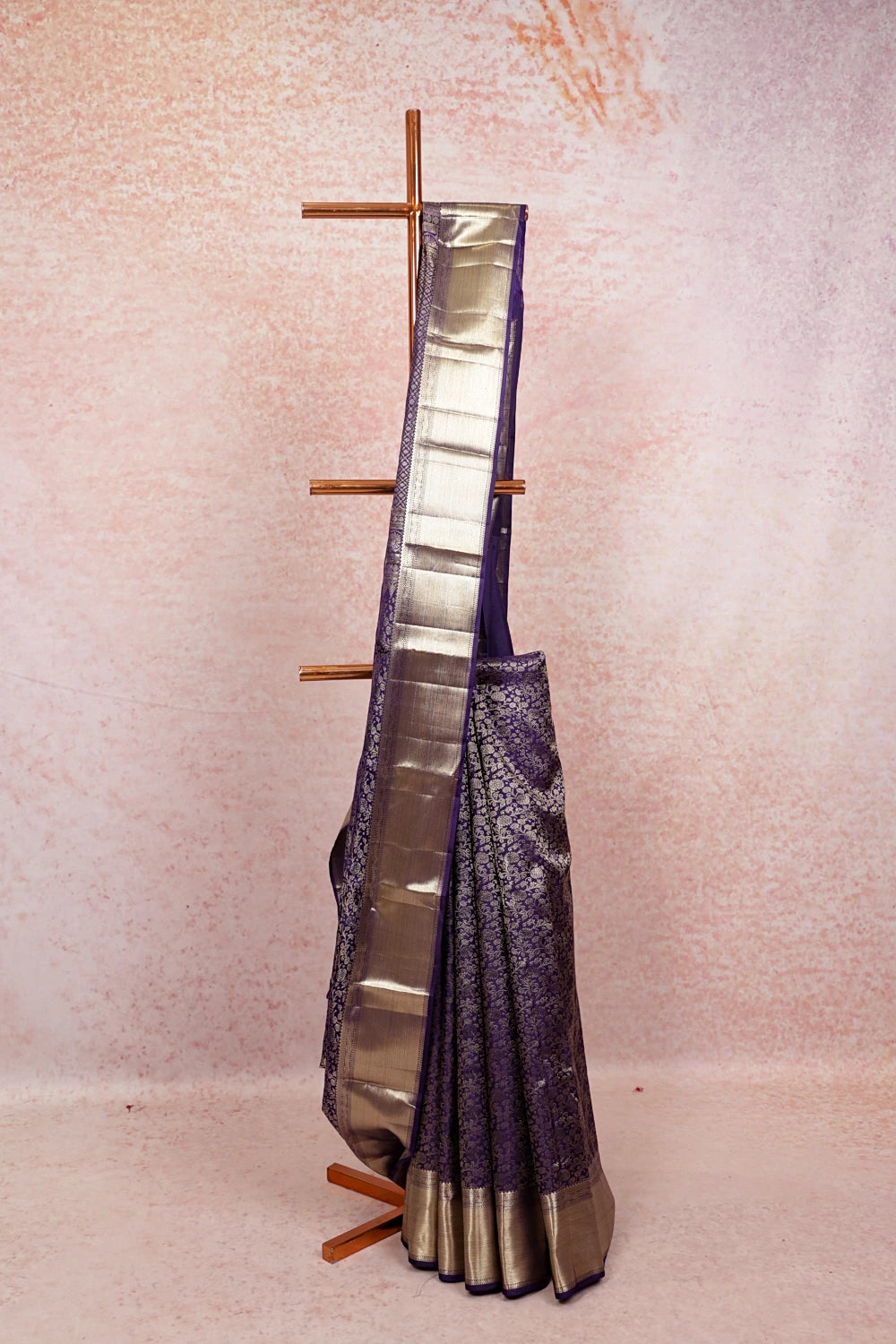Dark Blue Kancheepuram Silk Saree