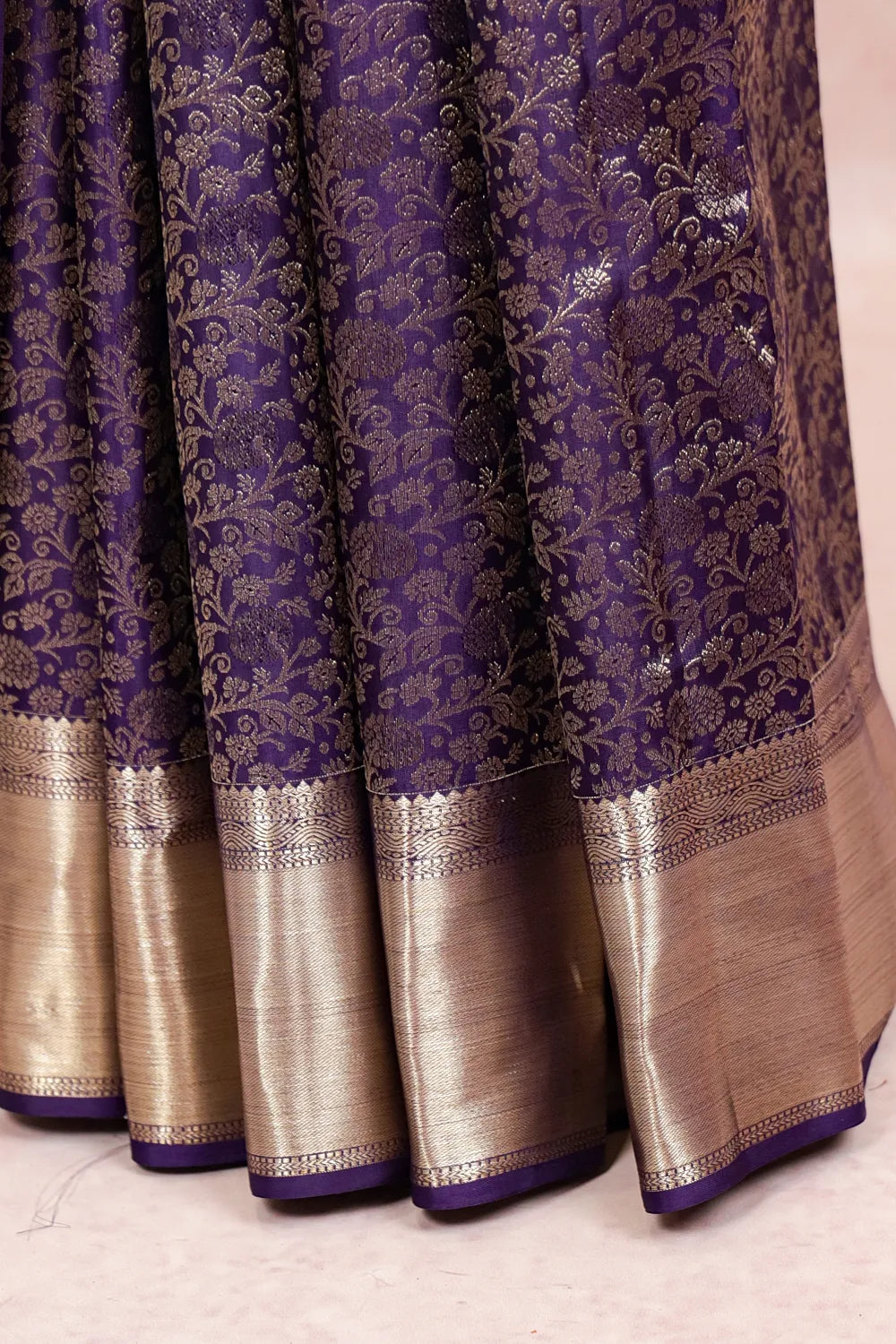Dark Blue Kancheepuram Silk Saree
