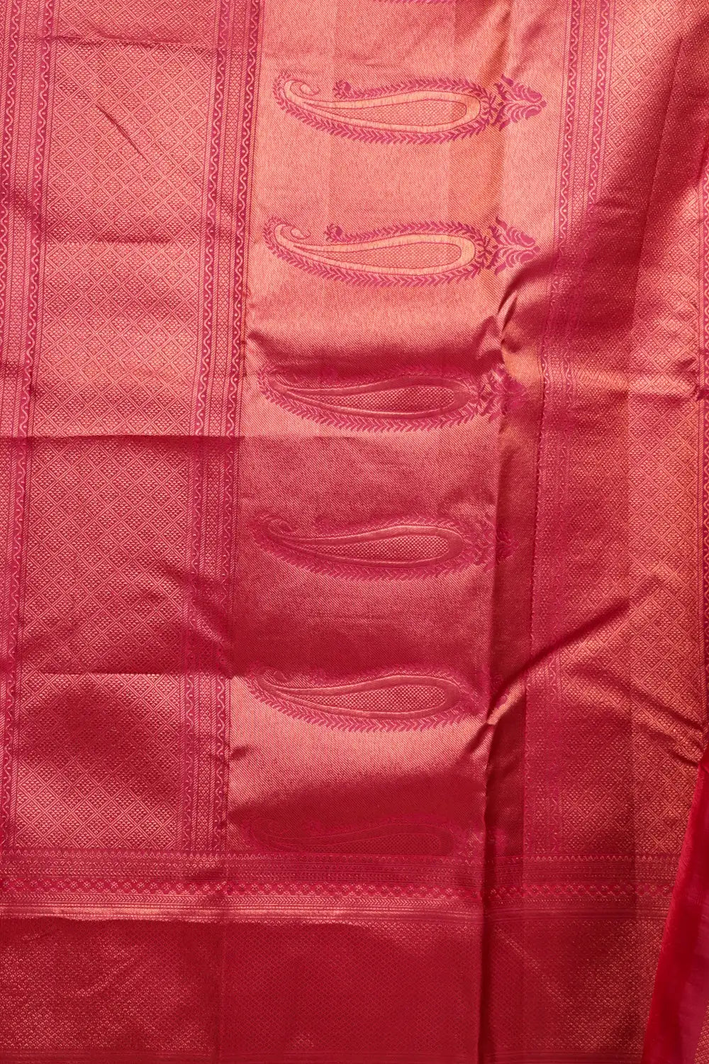 Reddish Maroon Kancheepuram Silk Saree