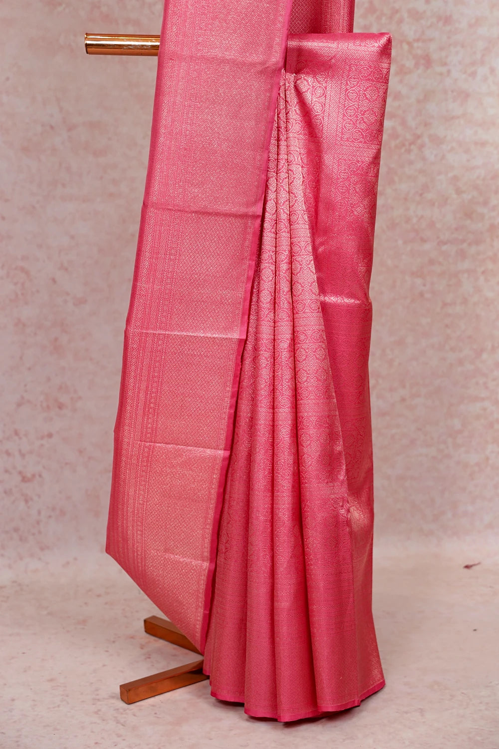Lotus Pink Kancheepuram Silk Saree
