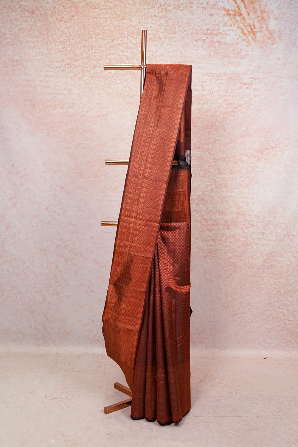 Wine Red Kancheepuram Silk Saree