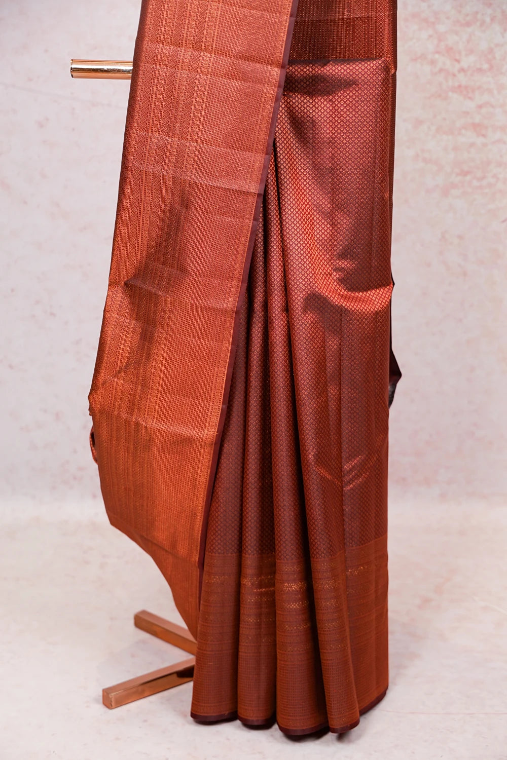 Wine Red Kancheepuram Silk Saree