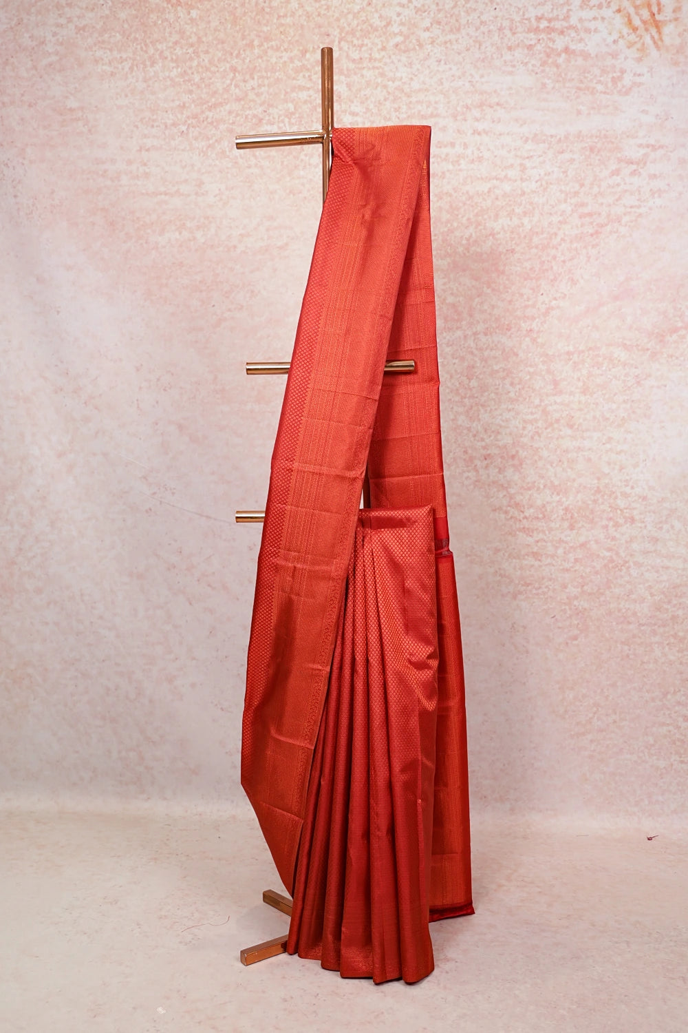 Dark Red Kancheepuram Silk Saree