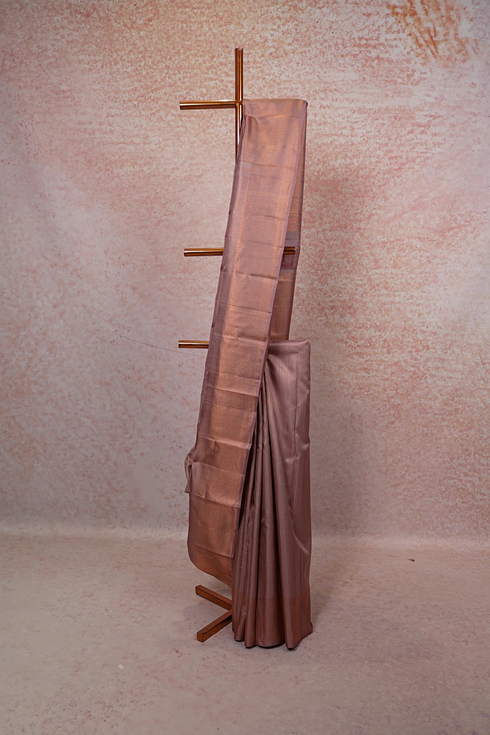 Rose Gold Color Kancheepuram Silk Saree