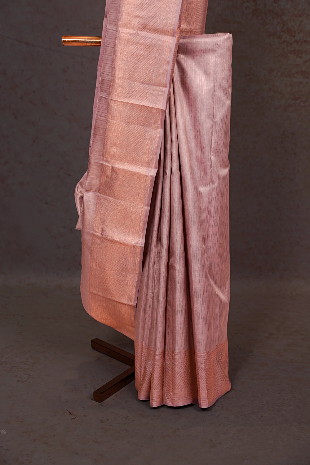 Rose Gold Color Kancheepuram Silk Saree