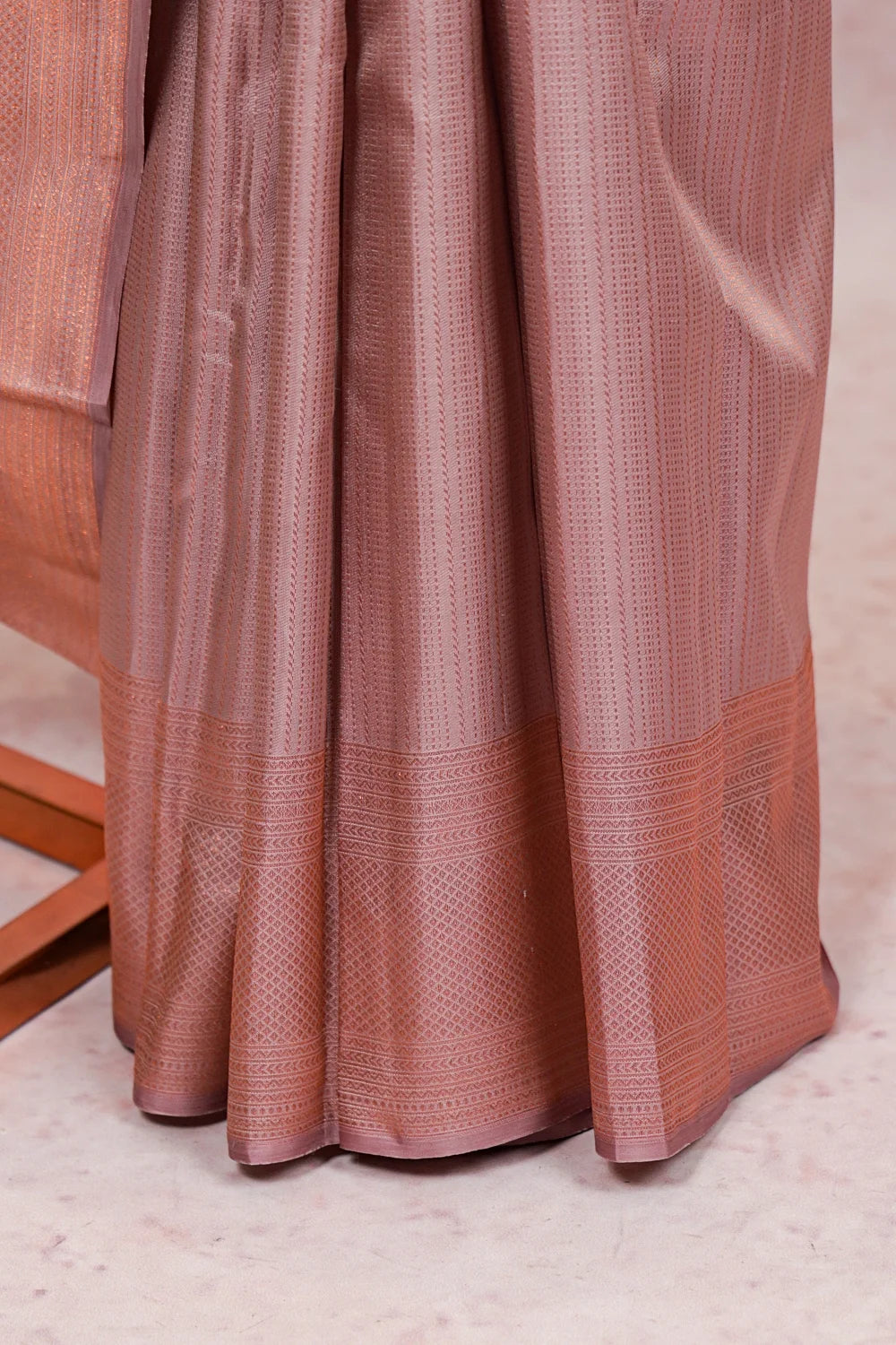 Rose Gold Color Kancheepuram Silk Saree