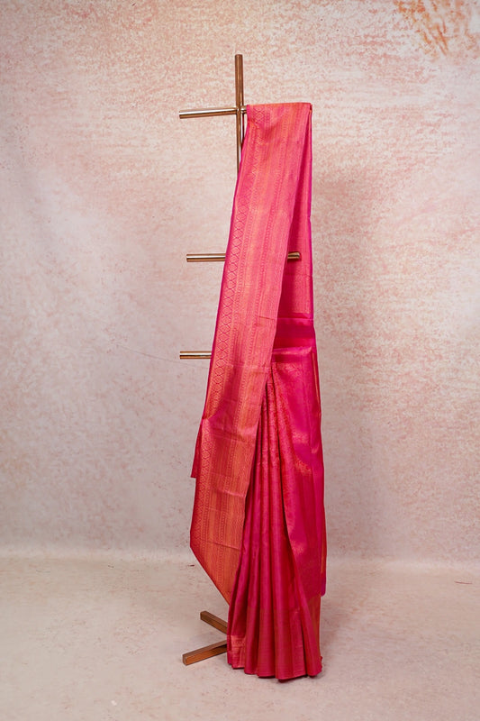 Red Rose Kancheepuram Silk Saree - Seematti