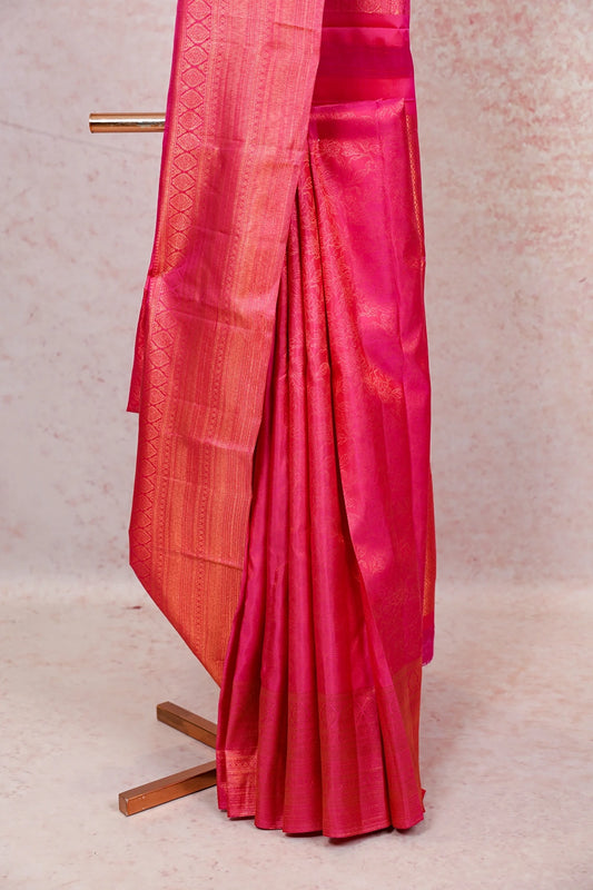Red Rose Kancheepuram Silk Saree - Seematti