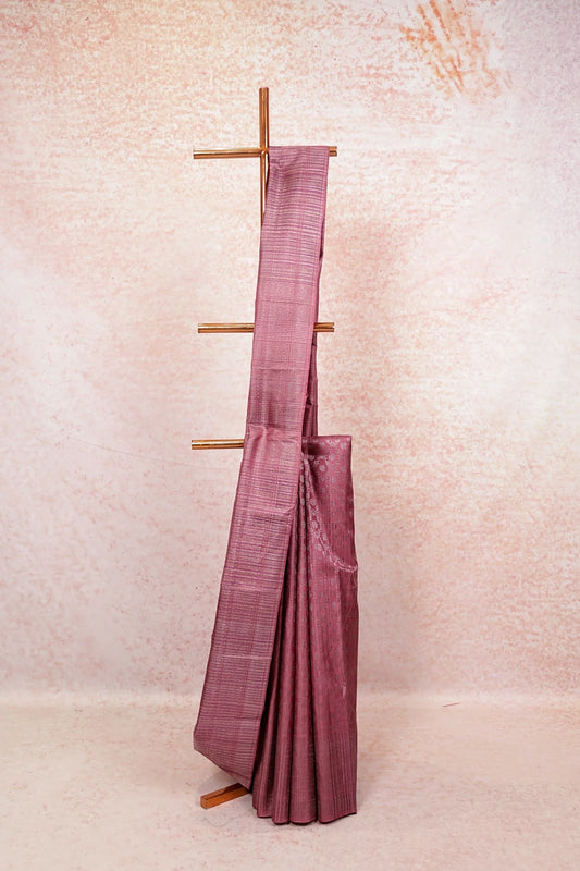 Onion Color Kancheepuram Silk Saree - Seematti