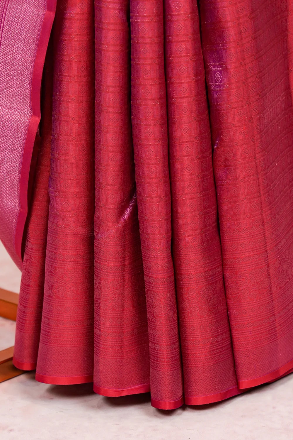 Dark Onion Pink Kancheepuram Silk Saree
