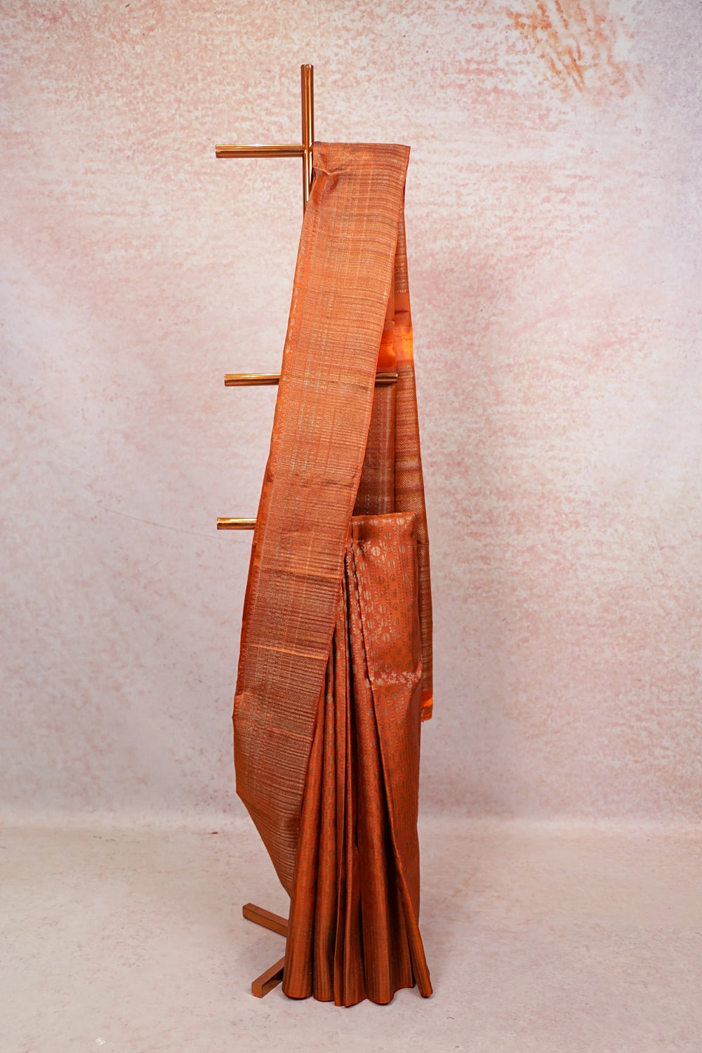 Orange Kancheepuram Silk Saree