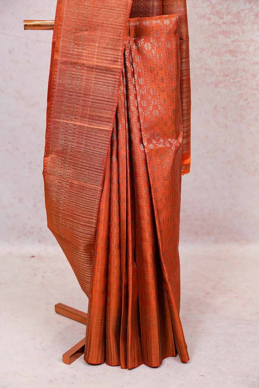 Orange Kancheepuram Silk Saree