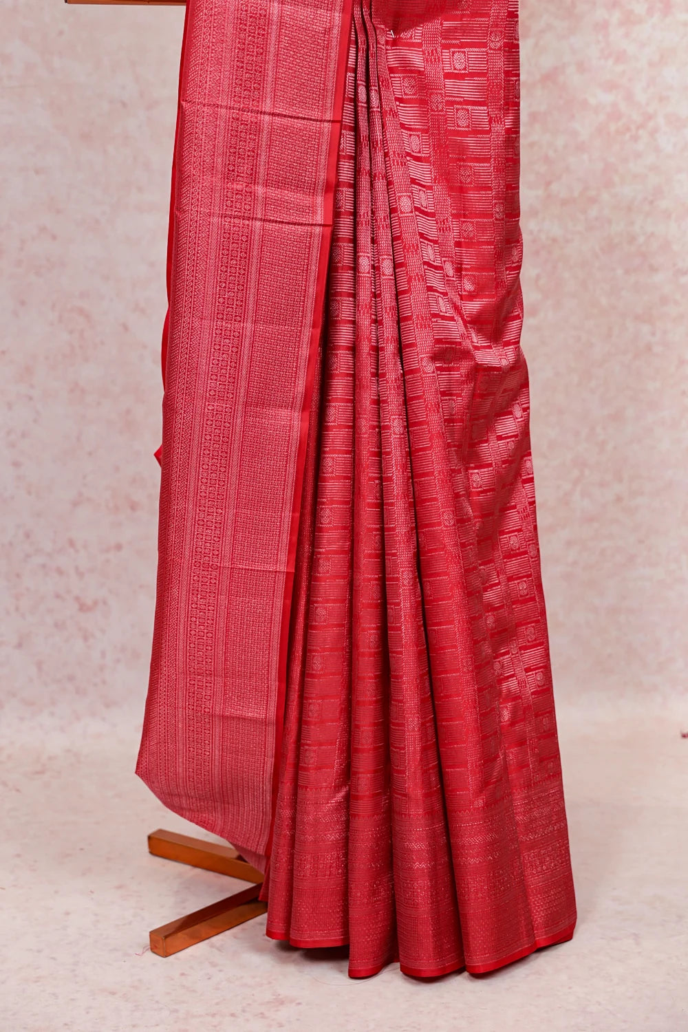 Reddish Maroon Kancheepuram Silk Saree
