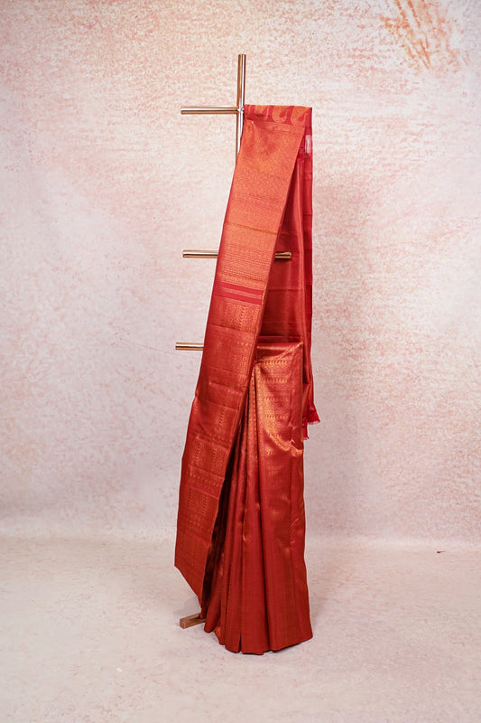 Maroon Kancheepuram Silk Saree