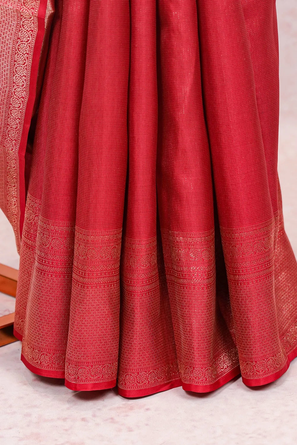 Reddish Maroon Kancheepuram Silk Saree