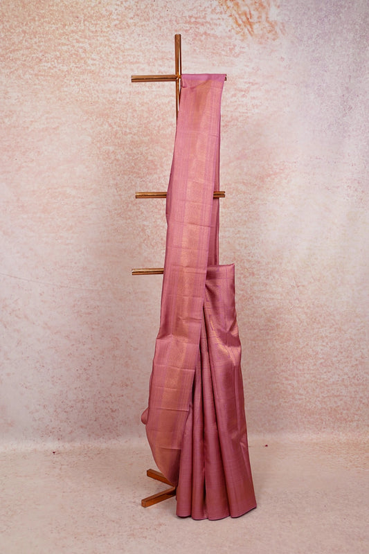 Onion Pink Kancheepuram Silk Saree - Seematti