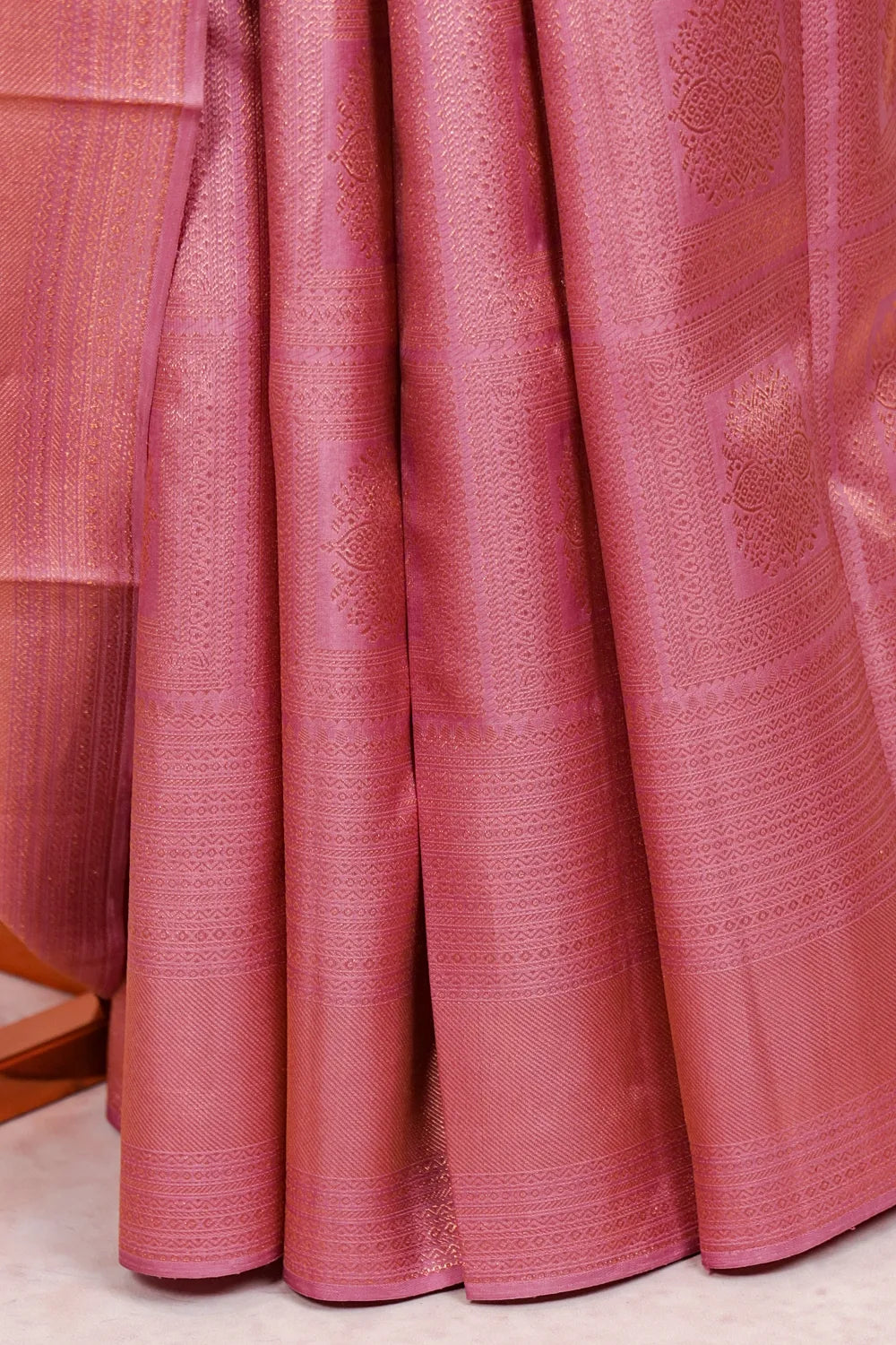 Onion Pink Kancheepuram Silk Saree