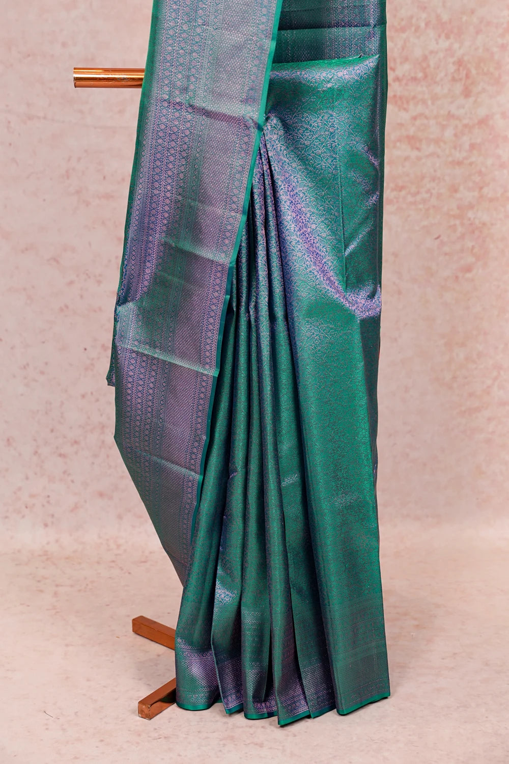 Peacock Green Kancheepuram Silk Saree