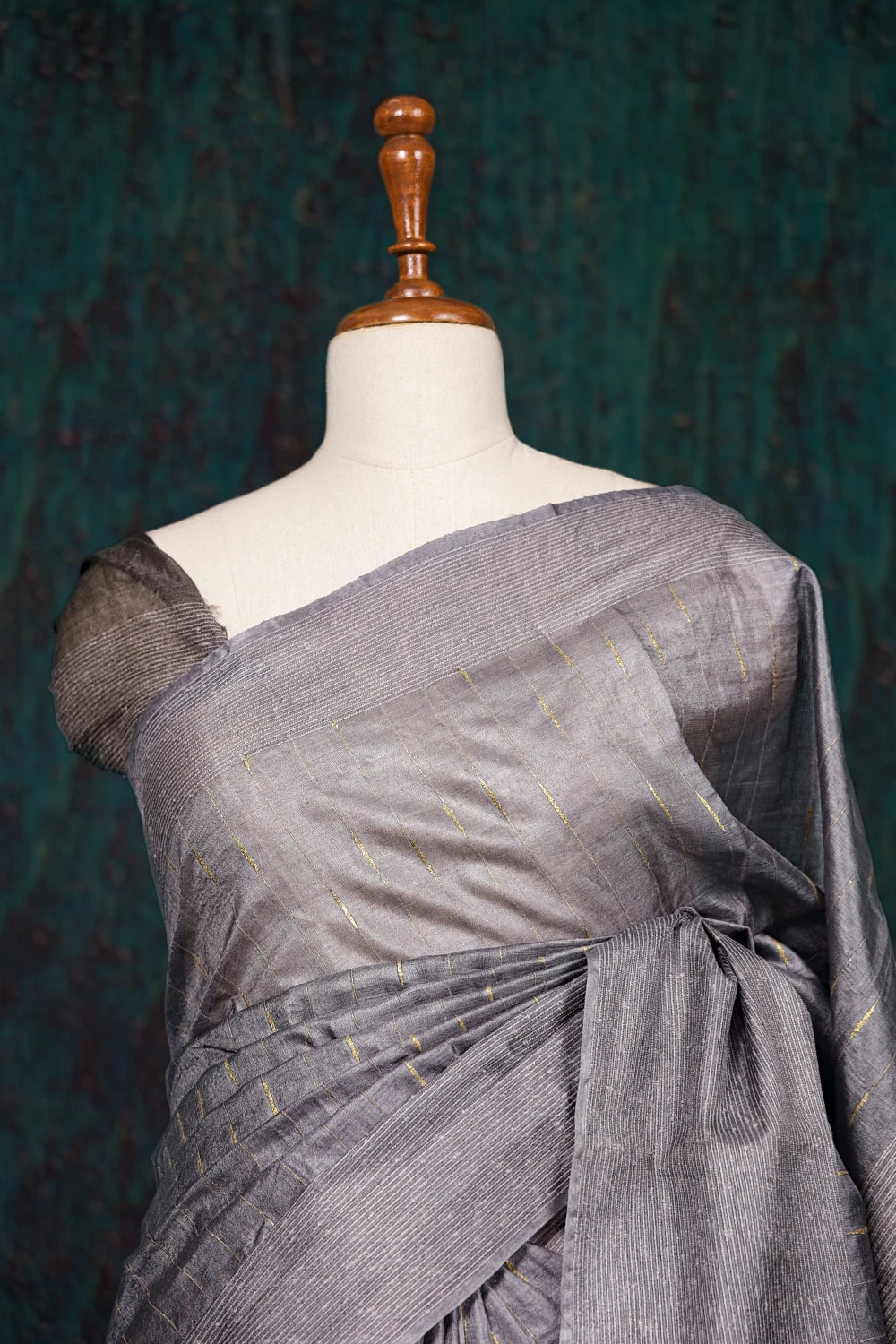 Ash Tussar Saree