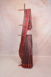 Dusty Mauve Tussar Silk Saree - Seematti