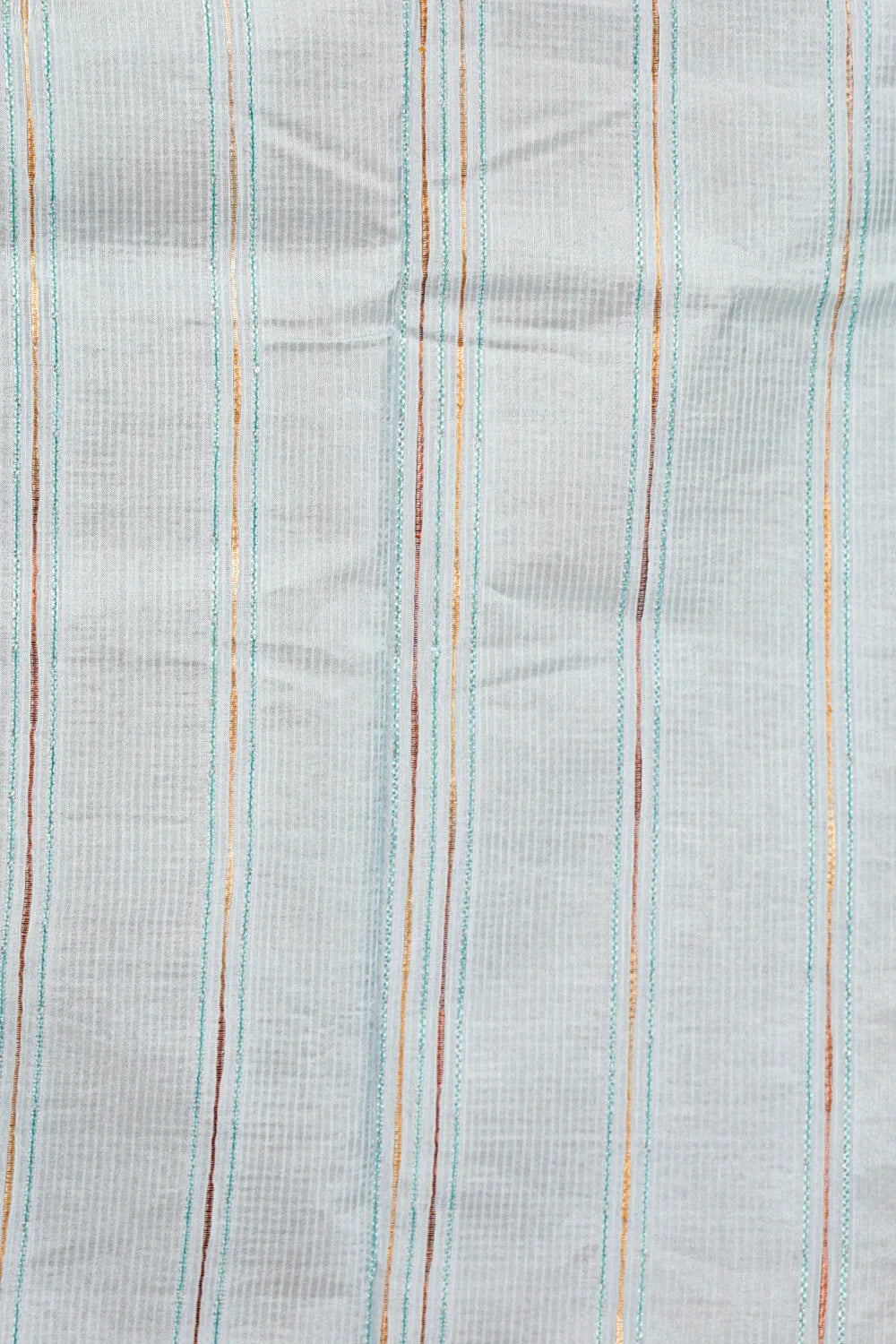 Ice Blue Tussar Silk Saree