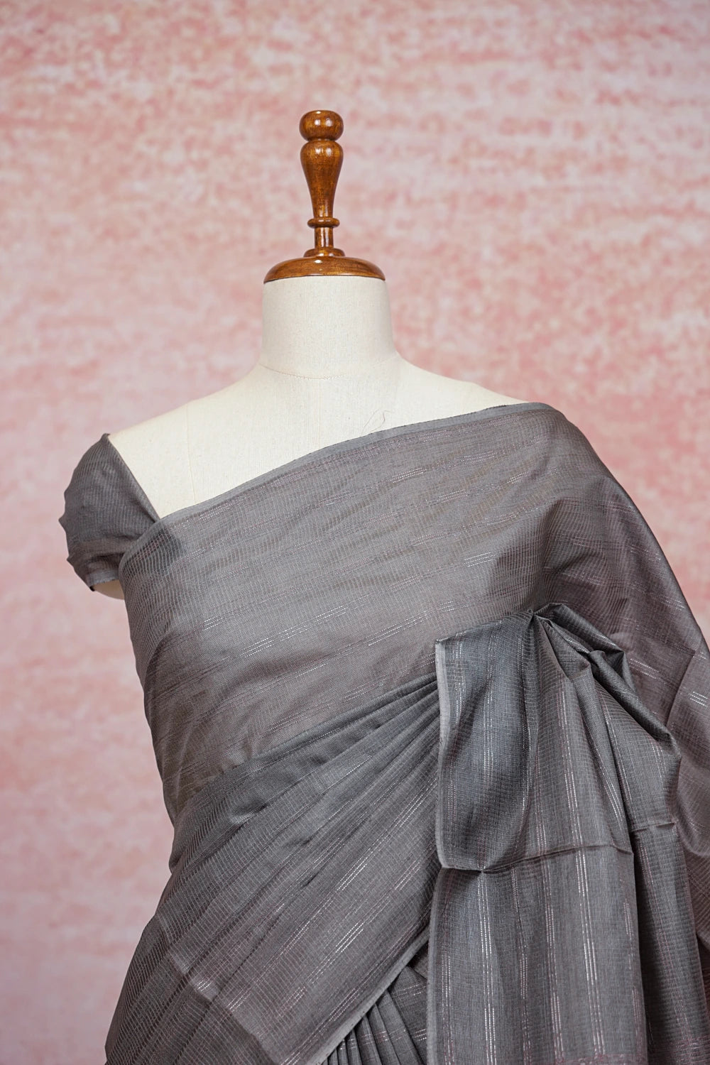 Ash Tussar Saree