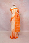 Cream Tussar Silk Saree