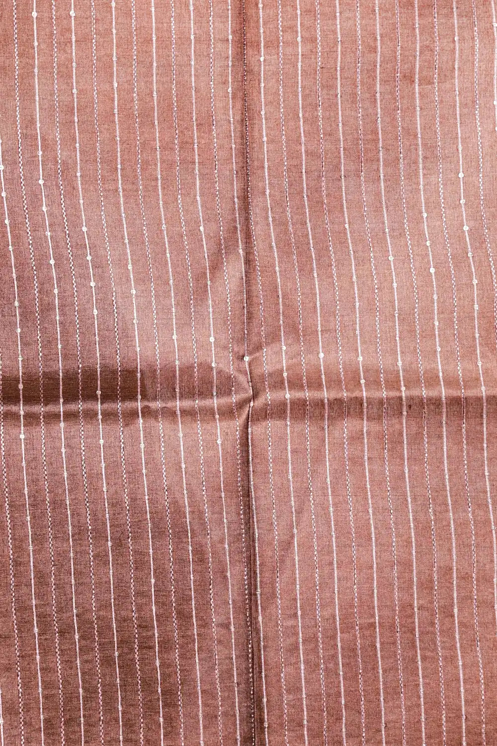 Brown Tussar Silk Saree